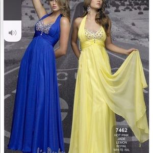Pretty evening dress by Riva. Hot pink